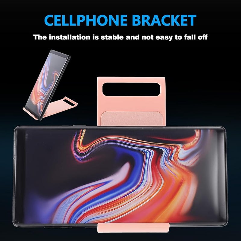 Adjustable Portable Folding Plastic Phone Stand Cherry Blossom Pink Lightweight Travel Desk Holder - Image 3
